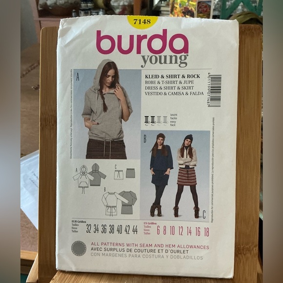 Burda Young pattern!  7148 Never Cut! Brand New! - Picture 1 of 3
